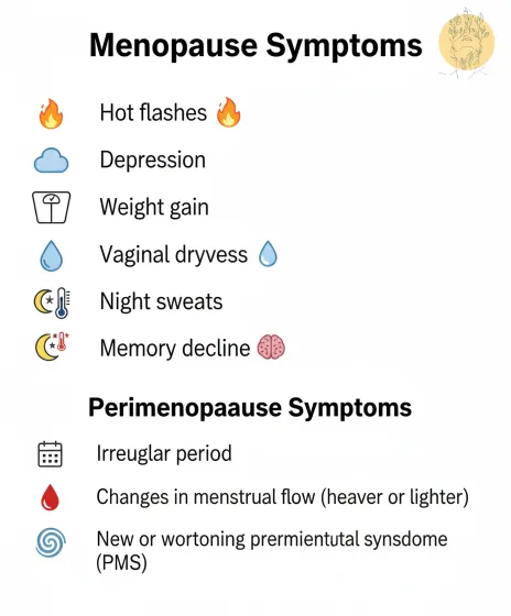 menopause and perimenopause symptoms